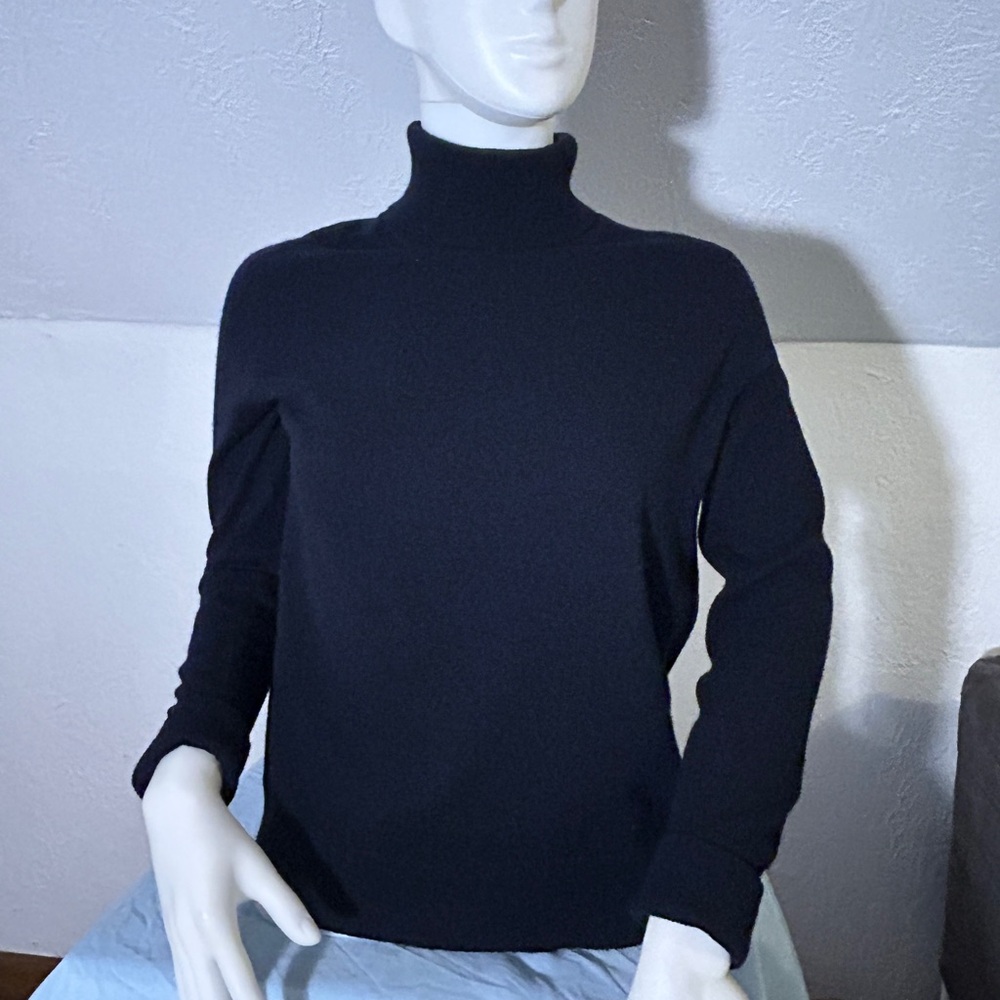 Everlane Navy Blue Cashmere Turtleneck Sweater